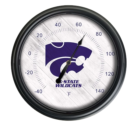 HOLLAND BAR STOOL CO Kansas State University Indoor/Outdoor LED Thermometer ODThrm14BK-08KnsasS